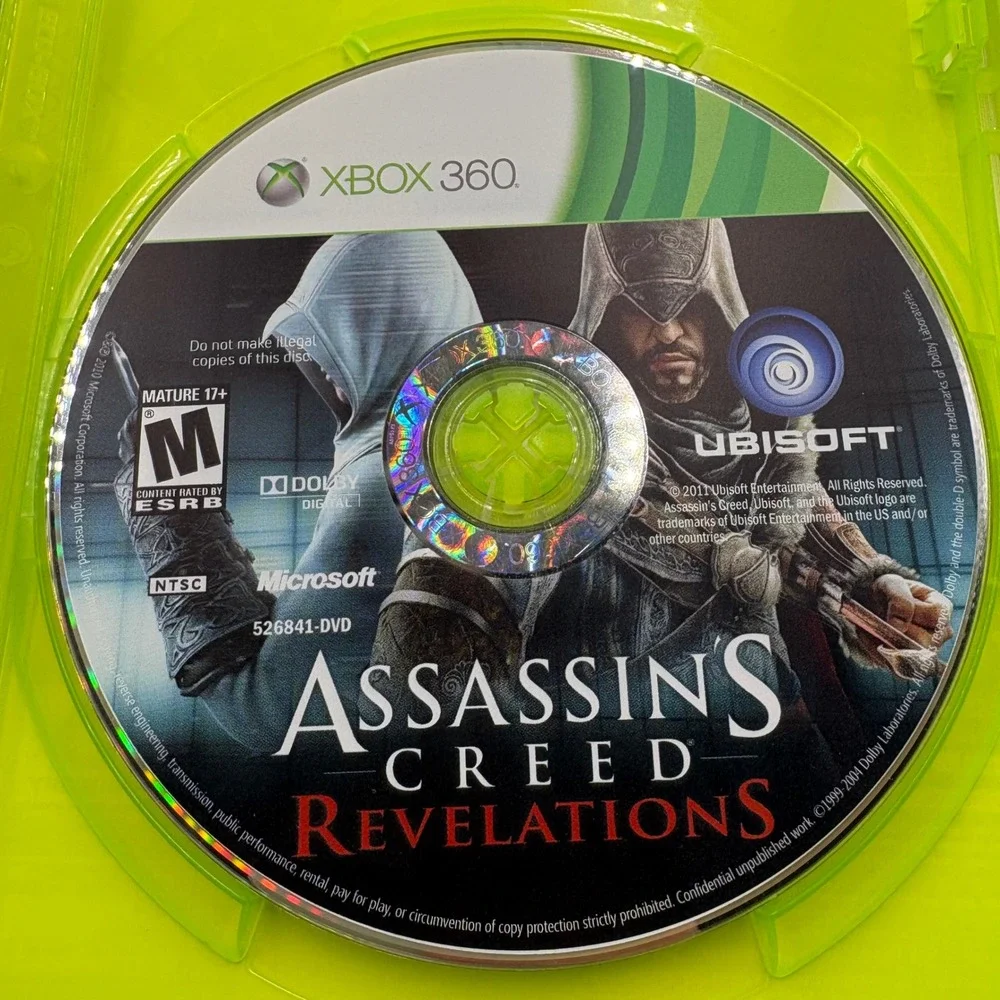 Ubisoft Assassins Creed Brotherhood Revelations Xbox‎ 360 Green Good 2 Game Lot